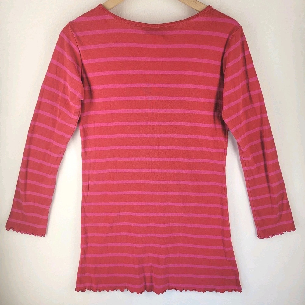Victoria's Secret Rhinestone Logo Striped Sleepshirt Pink Women's M Y2K McBling - Picture 5 of 8